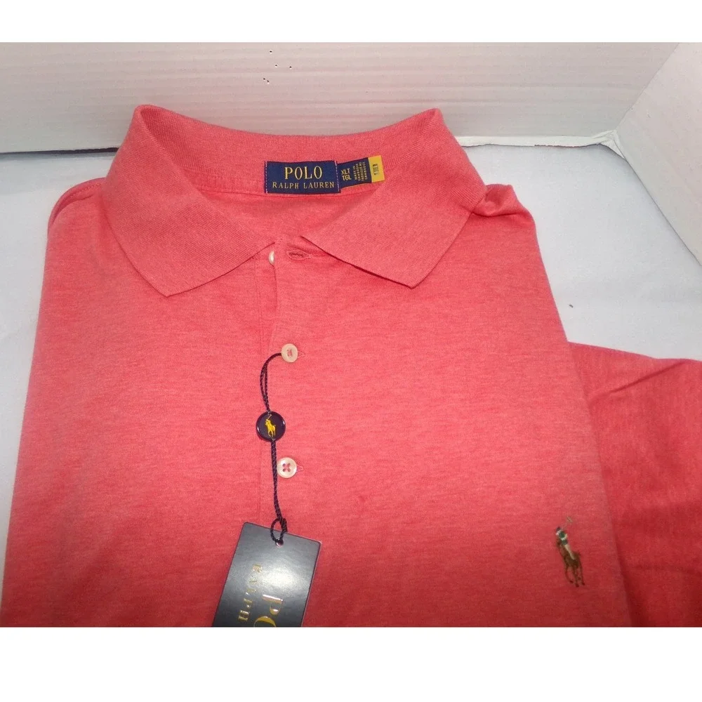 Polo Ralph Lauren Mens XL TALL Polo Shirt PINK HEATHER NWT